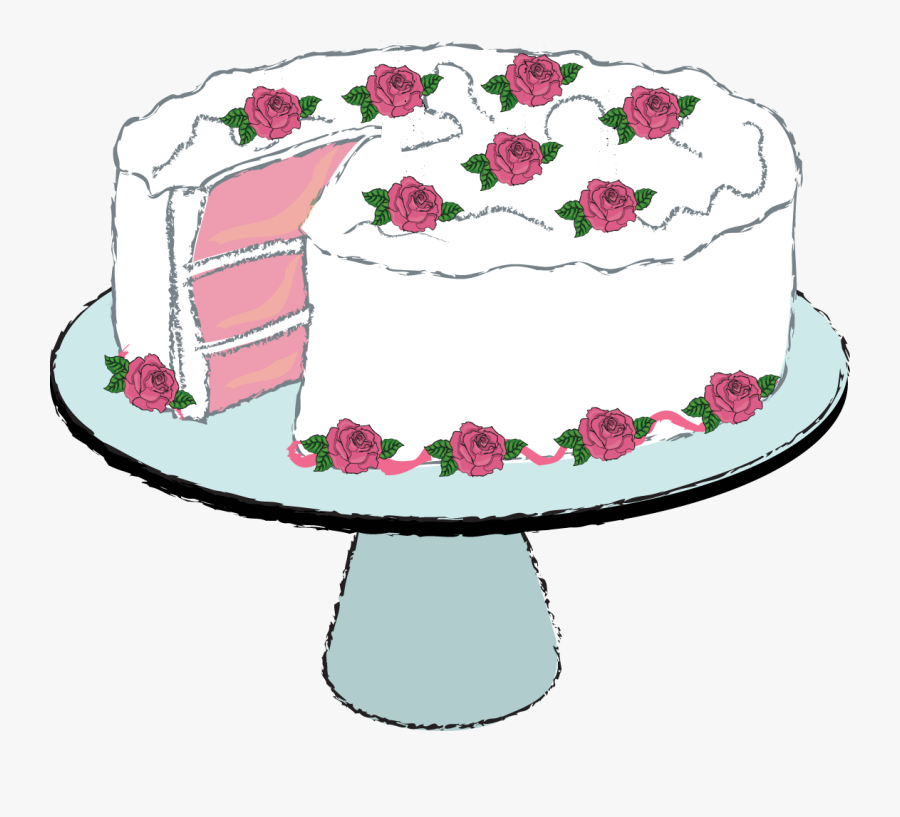 Chandelier Cake Cliparts - Vintage Birthday Cake Clip Art, Transparent Clipart