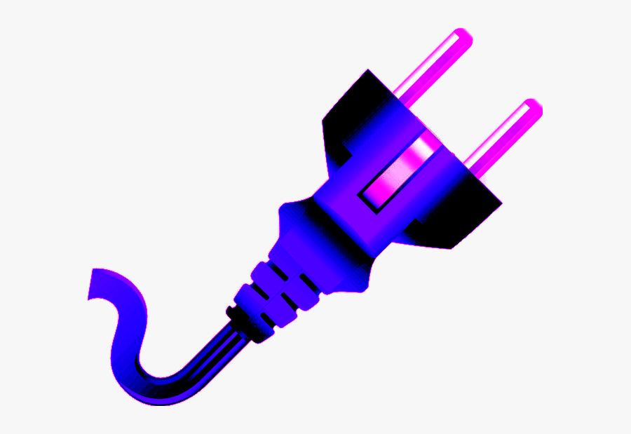 #plug #plugged #unplugged #cable #unplug #purple #blue - Plug Png, Transparent Clipart