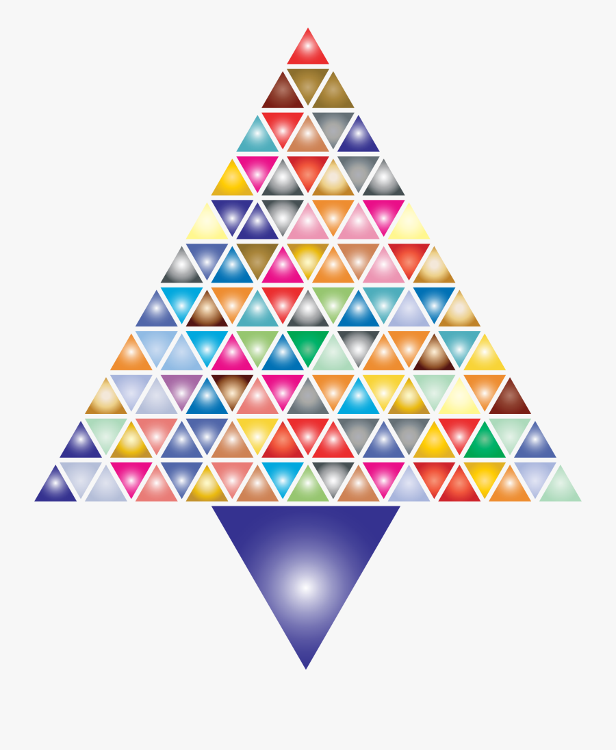 Prismatic Abstract Christmas Tree - Triangle, Transparent Clipart