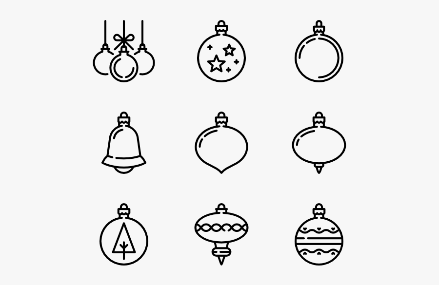 Clip Art Icons Free Christmas Balls - Christmas Ball Balls Easy To Draw, Transparent Clipart