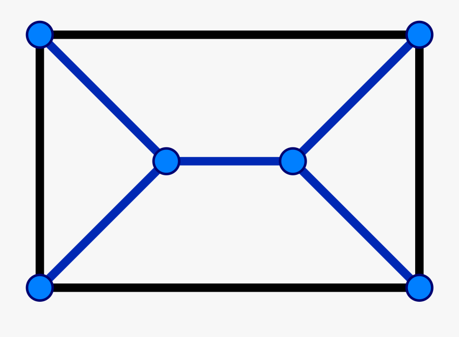 Triangular Prism As Halin Graph - Khat In Black And White, Transparent Clipart