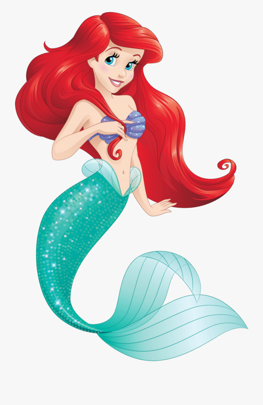 Mermaid Transparent Png Stickpng - Ariel Mermaid Transparent, Transparent Clipart