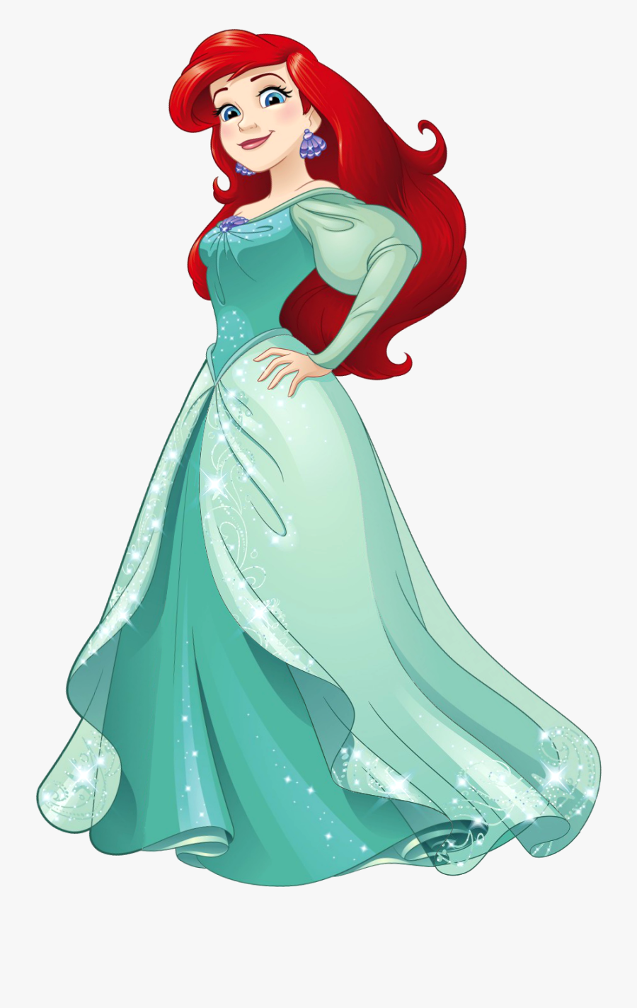 In Her Turquoise Dress - Little Mermaid Princess Ariel , Free ...