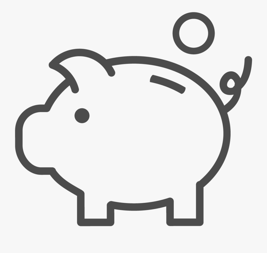 Target Clipart Pre Assessment - Piggy Bank Line Icon, Transparent Clipart