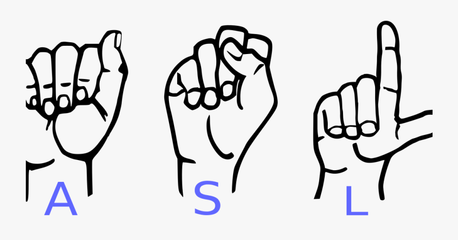 Transparent March Clipart Black And White - American Sign Language Cartoon, Transparent Clipart