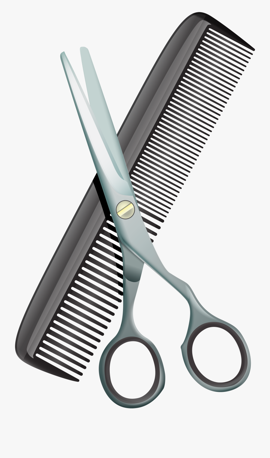 Comb And Scissors Png, Transparent Clipart