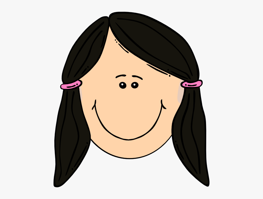 Brown Hair Girl Cartoon, Transparent Clipart