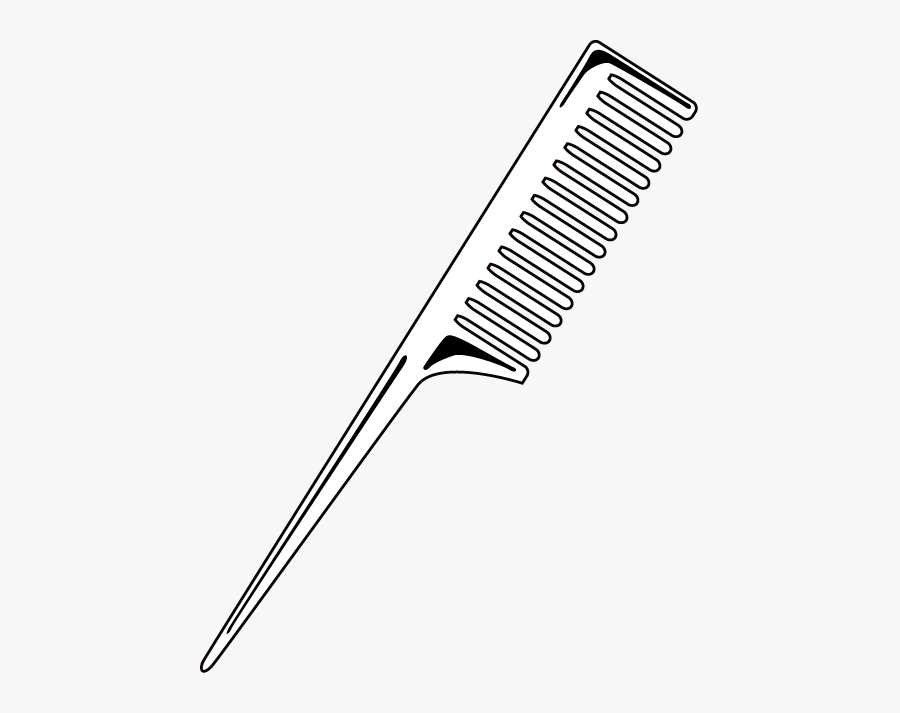 Clipart Black And White Stock Comb Clip Art Graphics - Draw A Hair Comb, Transparent Clipart