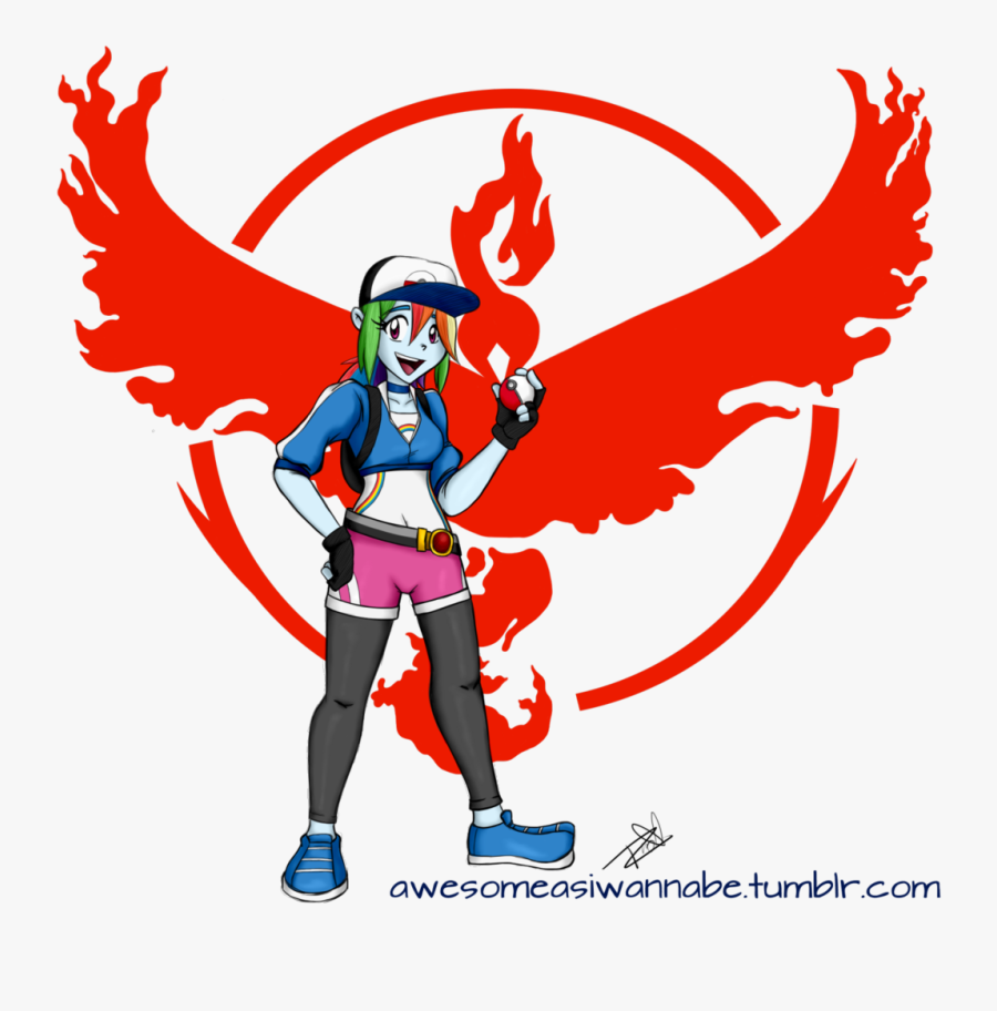 Awesomeasiwannabe, Equestria Girls, Moltres, Pokéball, - Rainbow Dash Pokemon Team, Transparent Clipart