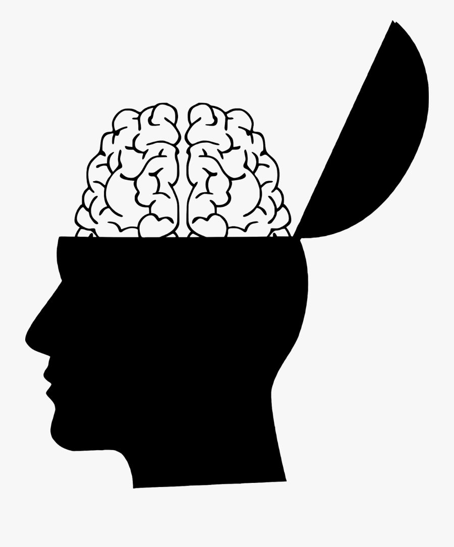 Brain, Head, Silhouette, Creativity, Think, Inspiration, - Brain Left Right Clipart, Transparent Clipart