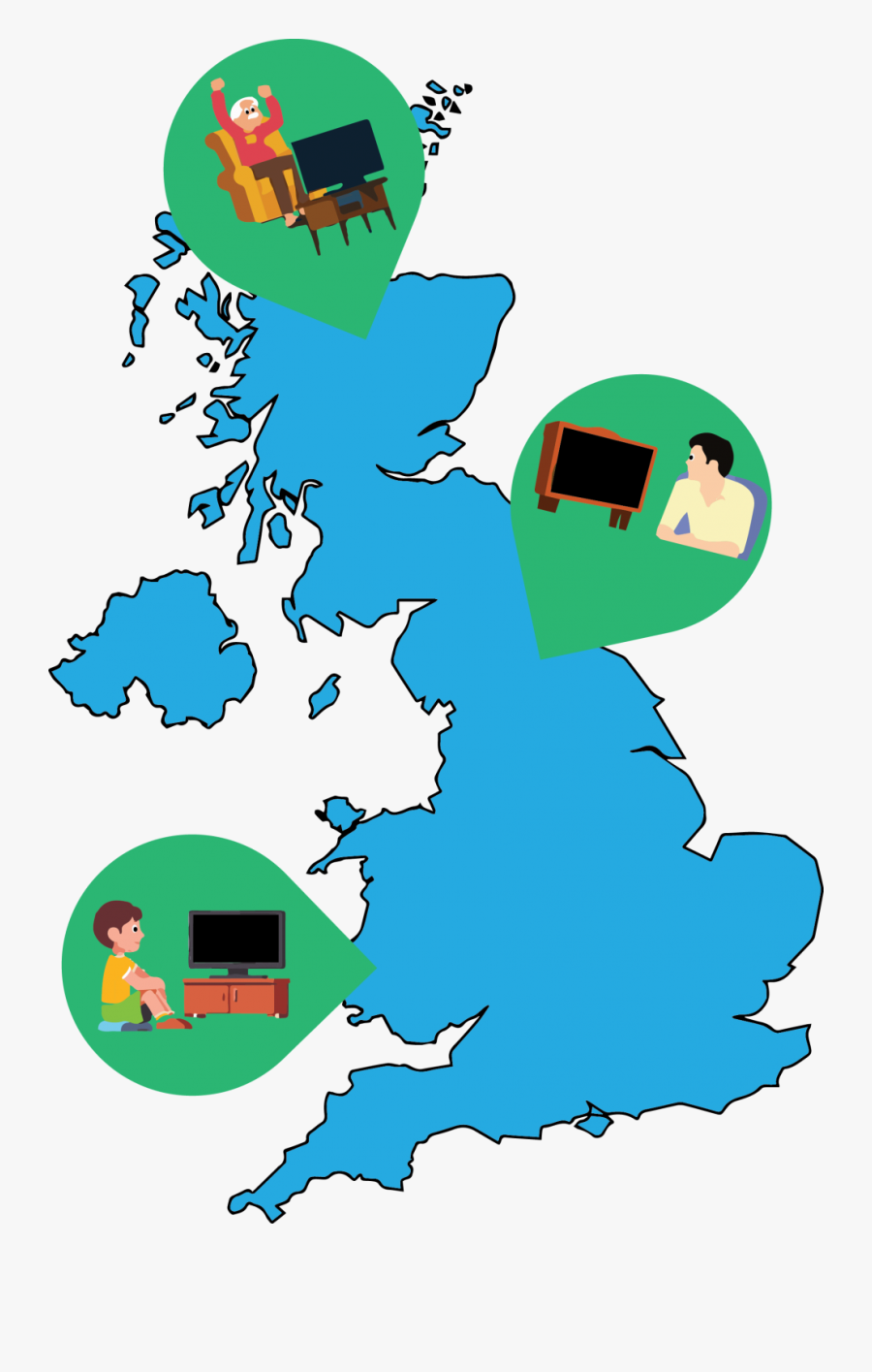 In The Uk, 70 Percent Of The Population Admit To Watching - Lyme Disease Risk Map Uk, Transparent Clipart