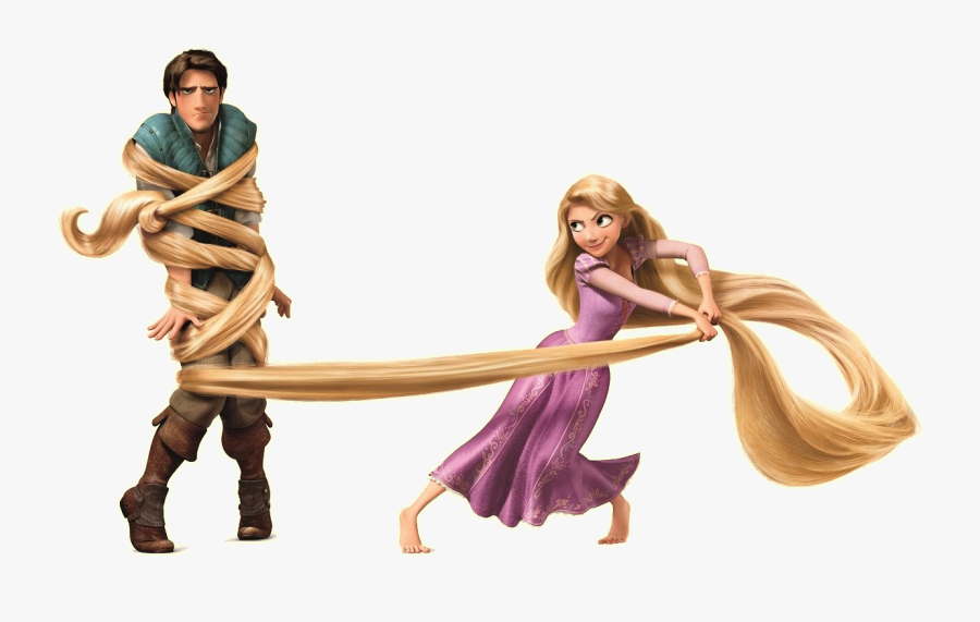 Rapunzel Download Png - Flynn Rider Tangled In Rapunzel's Hair, Transparent Clipart