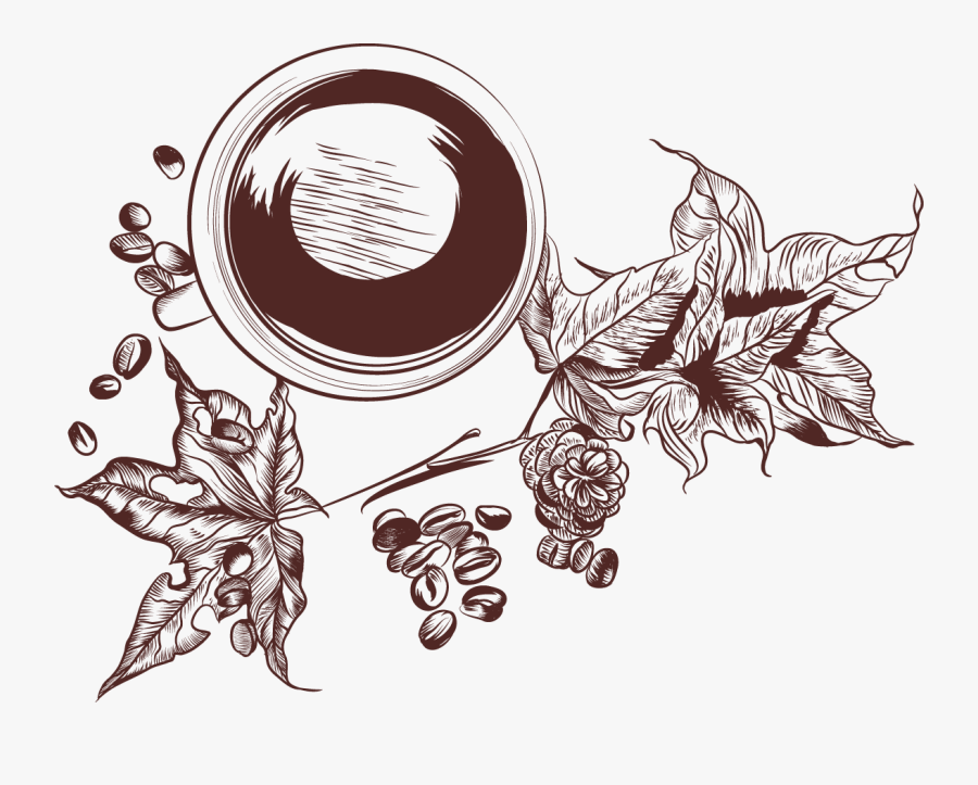 Coffee Tea Latte Cafe - Retro Coffee Vector Png, Transparent Clipart