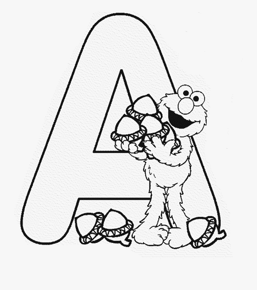 Clip Art Be Creative With Pages - Sesame Street Coloring Letter, Transparent Clipart