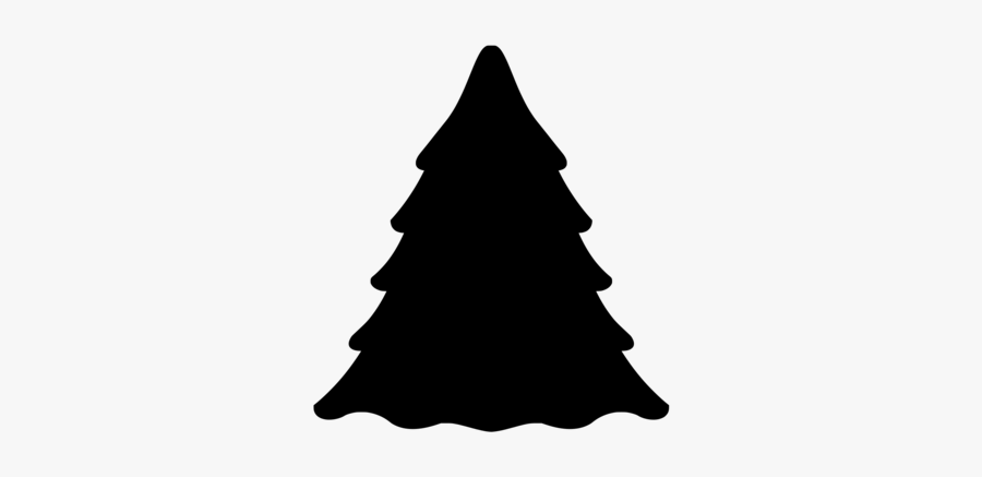 Evergreen Tree Silhouette Clipart, Transparent Clipart