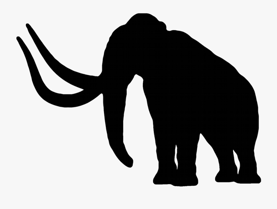 Transparent Elephant Head Png - Woolly Mammoth Silhouette Png, Transparent Clipart