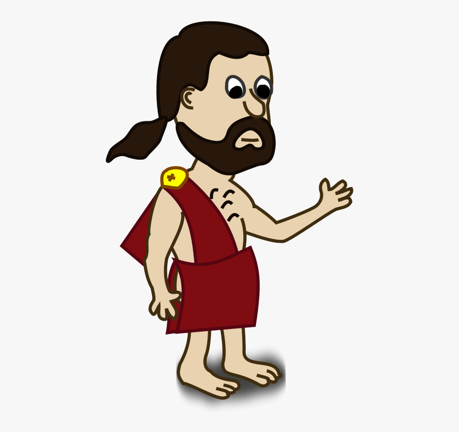 Transparent Character Vector Png - Ancient Greek Person Cartoon, Transparent Clipart