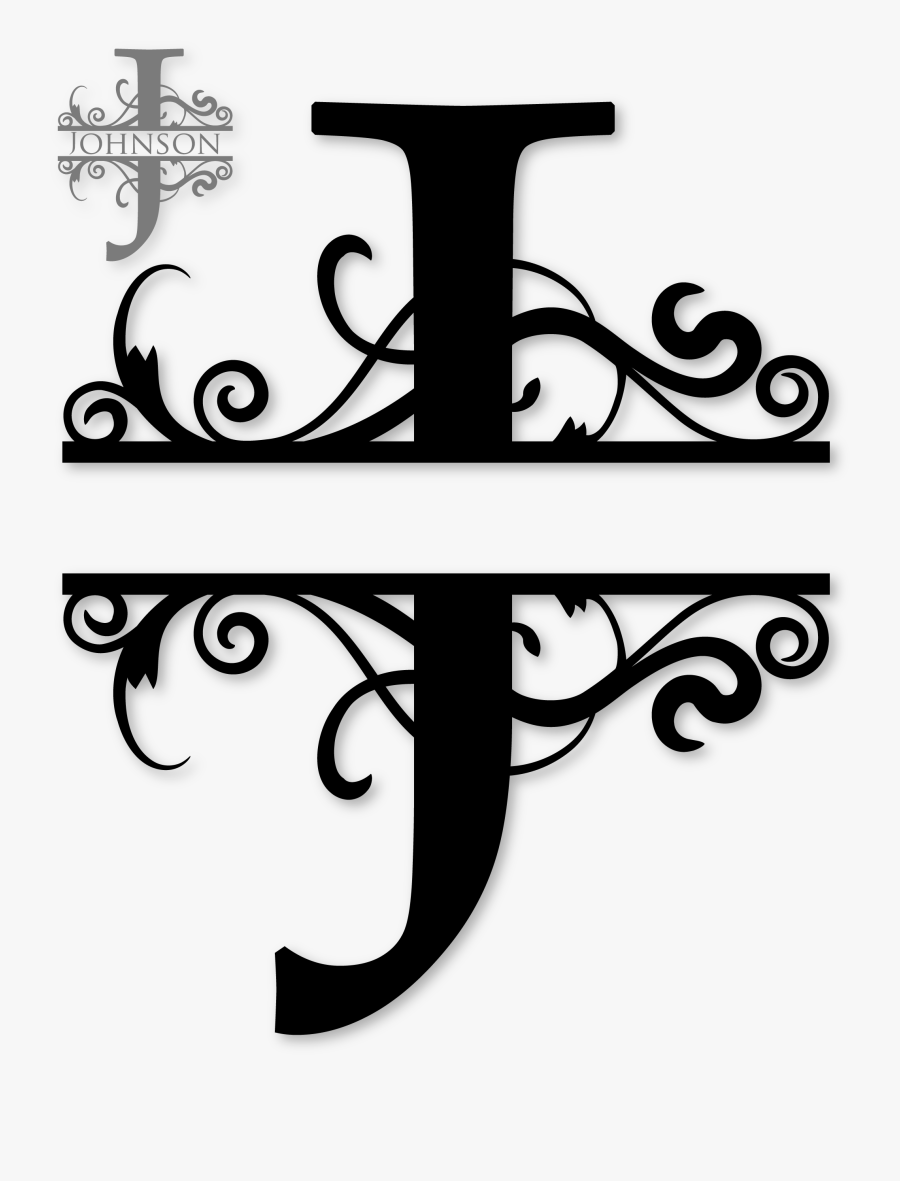 Download Clipart Flourishes Letter J Split T Monogram Svg Free Transparent Clipart Clipartkey