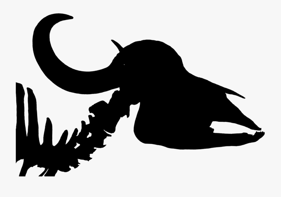 Cow Head Silhouette 25, Buy Clip Art - Animal Skull Silhouette, Transparent Clipart