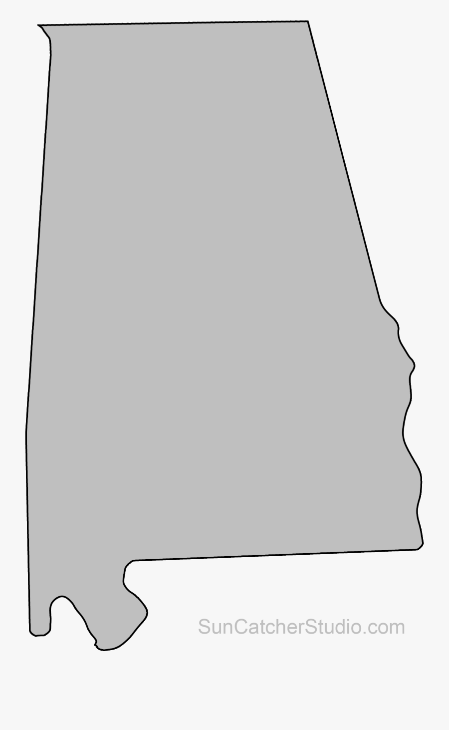 Alabama State Outline Png, Transparent Clipart