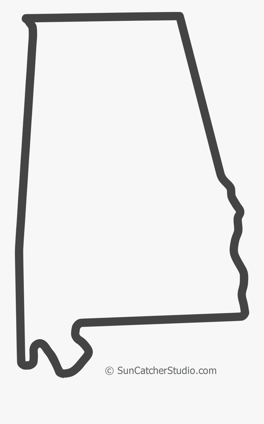 Download Free Alabama Outline With Home On Border, Cricut Or ...