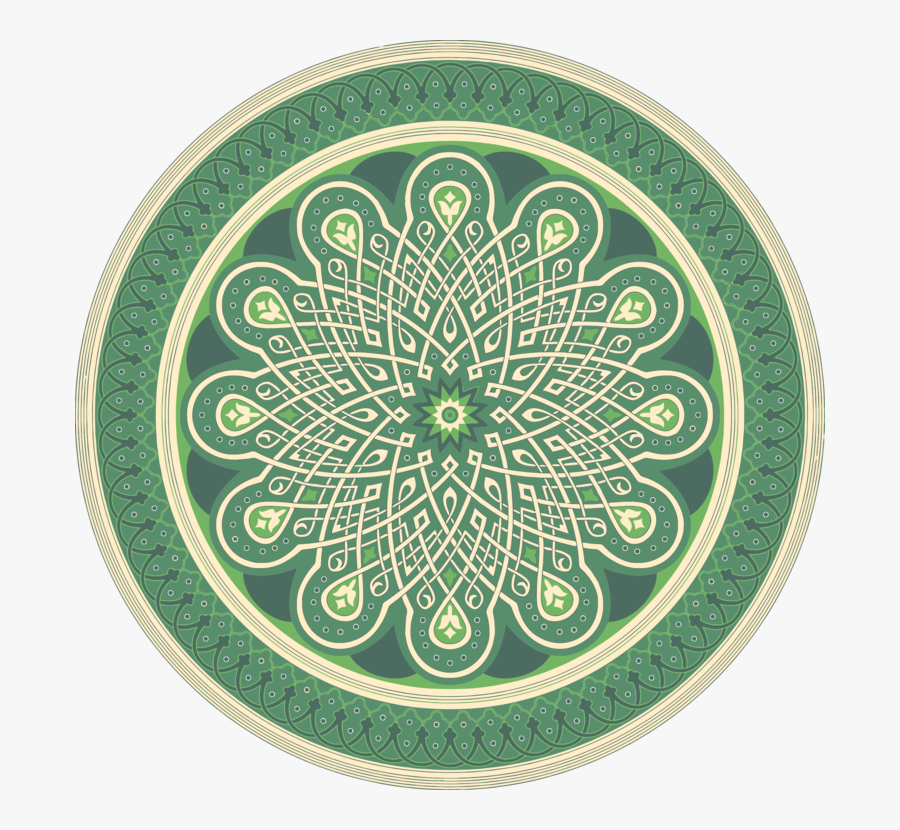 Circle,green,islamic Designs - Islamic Geometric Patterns Png, Transparent Clipart