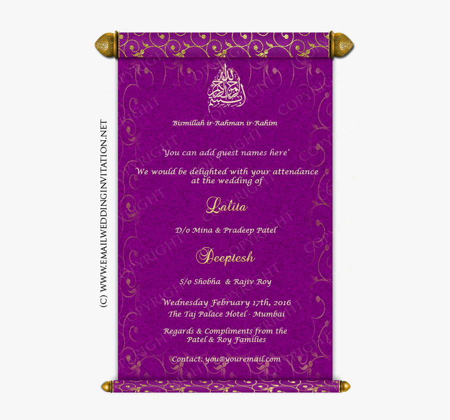 Download Wedding Cards Design Marathi Clipart Wedding - Whatsapp Wedding Invitation Card Free, Transparent Clipart