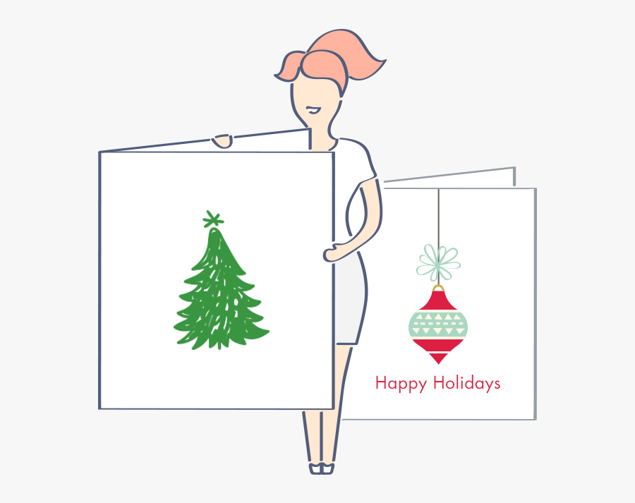 Browse Our Premade Christmas Cards Templates Christmas - Illustration, Transparent Clipart