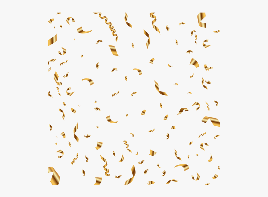 Transparent Background Gold Confetti Png, Transparent Clipart