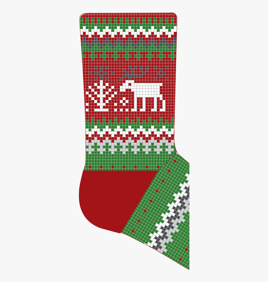 Christmas Stockings Diy Pattern
knitting Kit - Носки С Оленями Png, Transparent Clipart