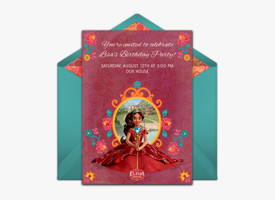 Transparent Elena Of Avalor Clipart - Elena Of Avalor Invitation Ideas, Transparent Clipart