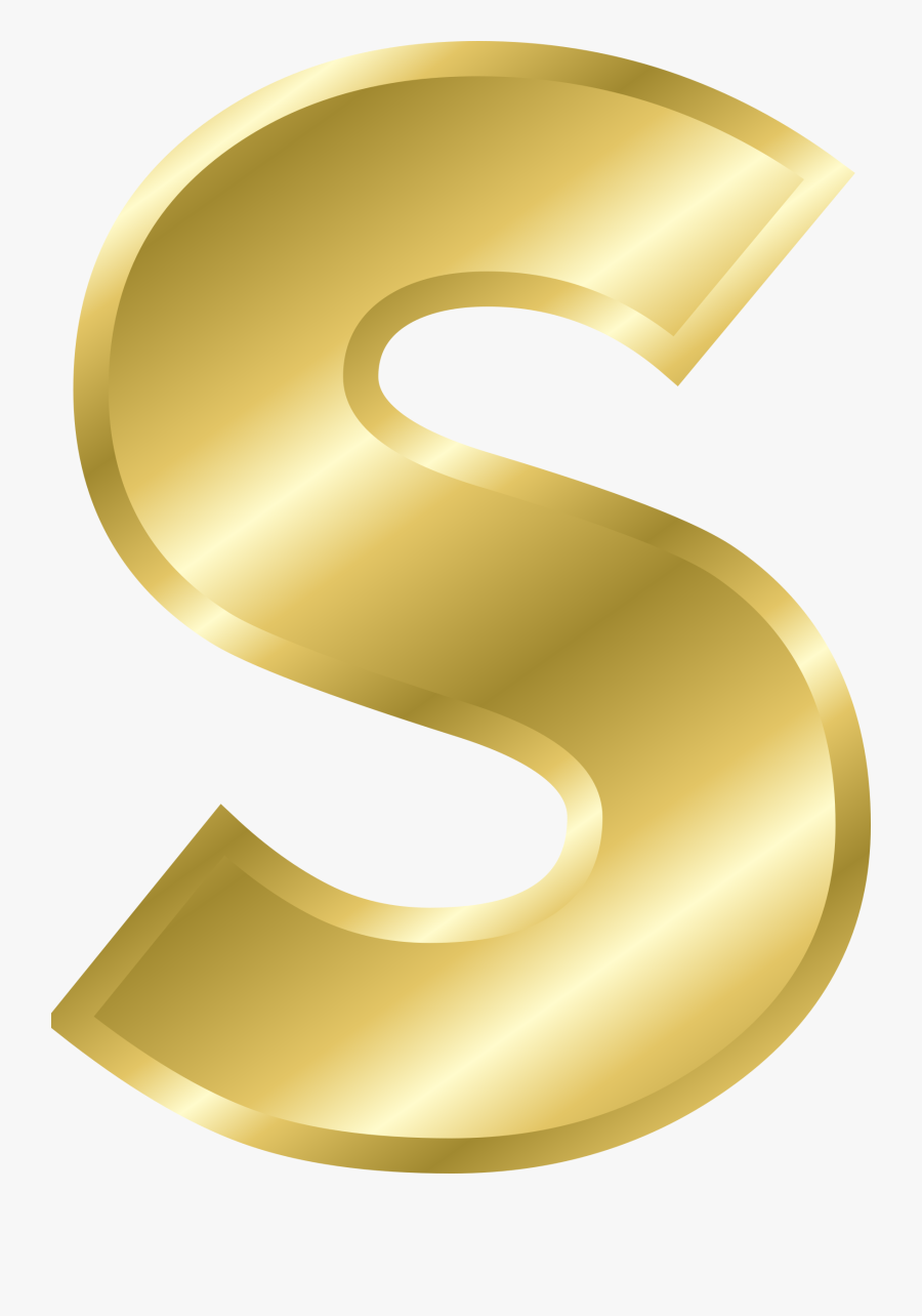 Alphabet Letters Png - Gold Alphabet Letter S, Transparent Clipart