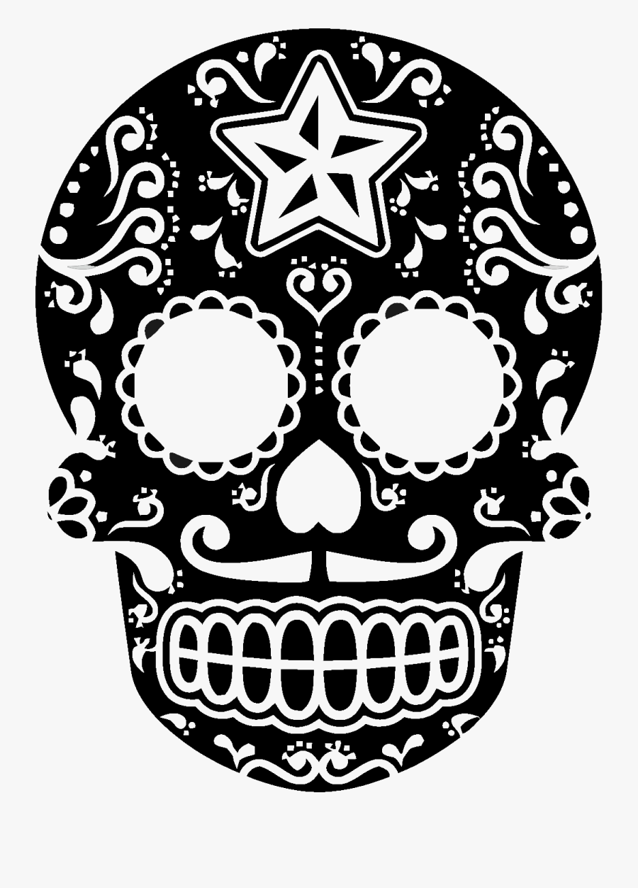 Transparent Dia De Los Muertos Skull Png, Transparent Clipart
