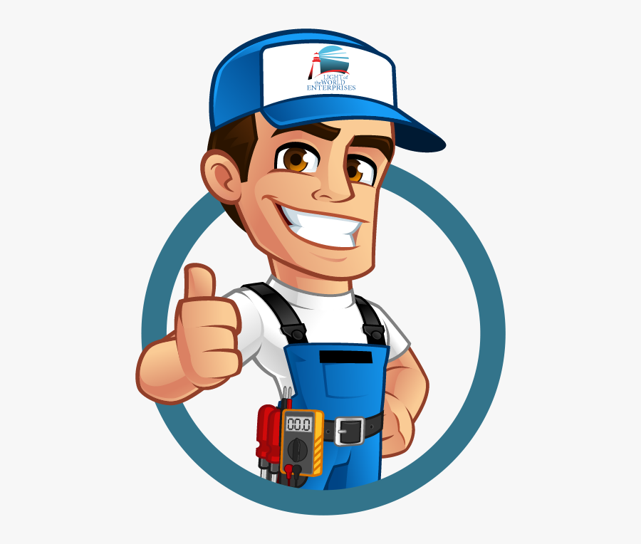 Electrician Clipart Png Transparent Png , Png Download - Electrician Cartoon, Transparent Clipart