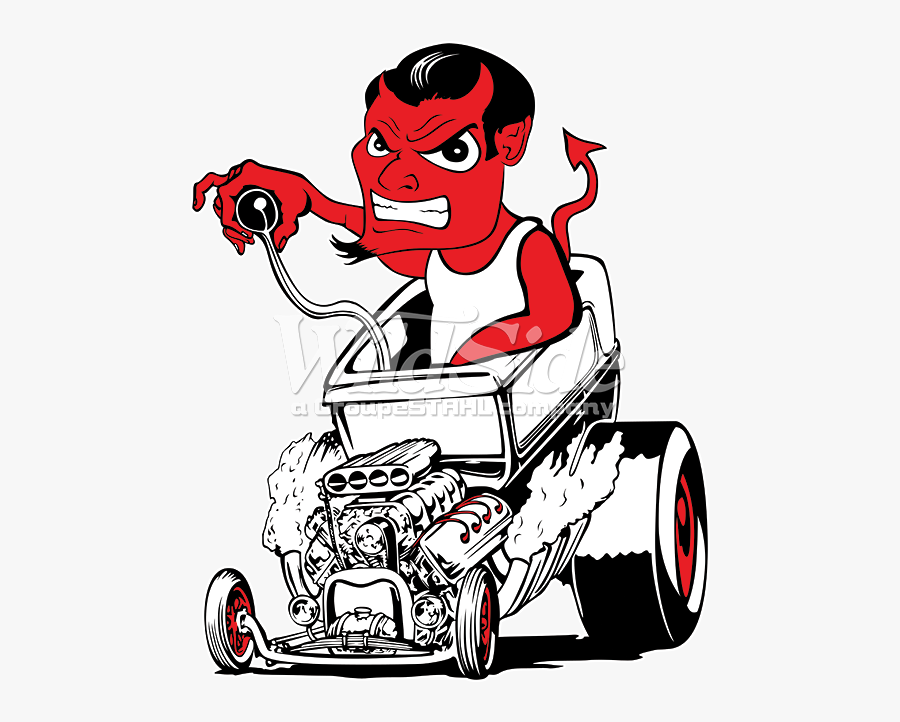 Devil Driving Hot Rod - Hot Rod Devil, Transparent Clipart