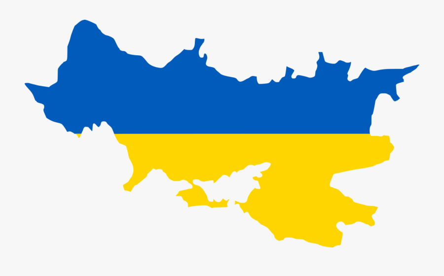 Ukraine Flag Map Clipart , Png Download - Study In Ukraine Mbbs, Transparent Clipart