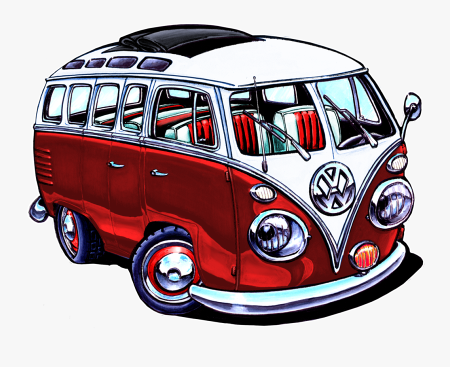 Vw Bus Line Drawing Vw Bus Drawing Vw Bus Line Drawing - Vw Bus Png, Transparent Clipart