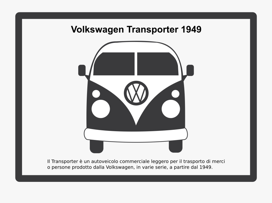 Transparent Volkswagen Van Png - Black And White Hippie Clipart, Transparent Clipart