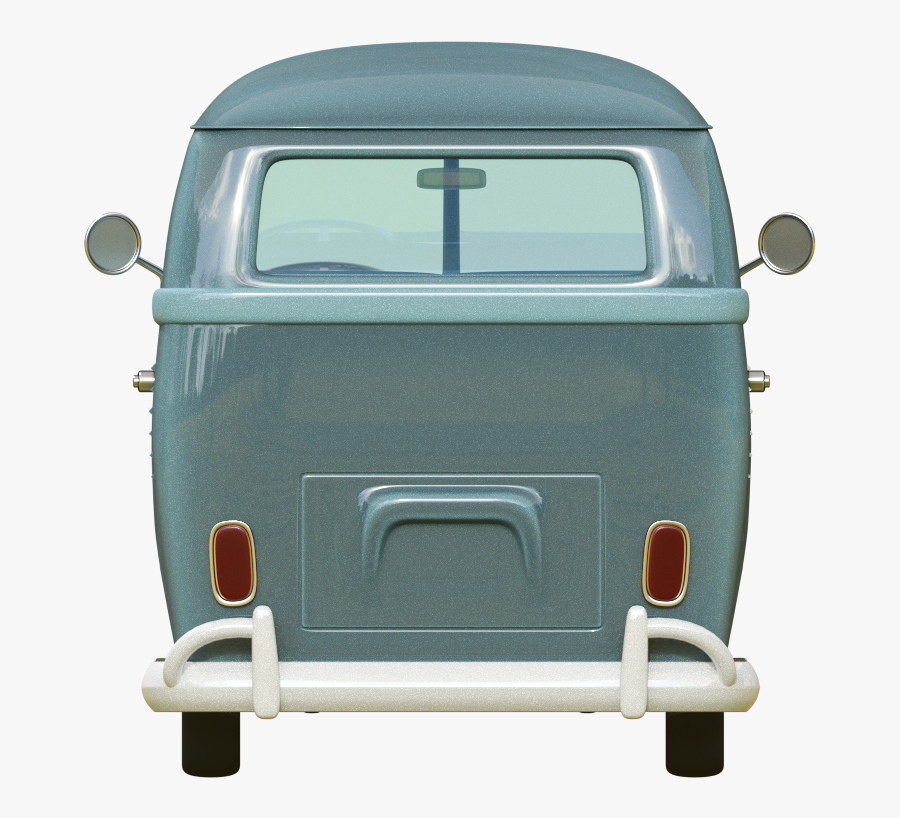 Vw Bus Cartoon Back, Transparent Clipart