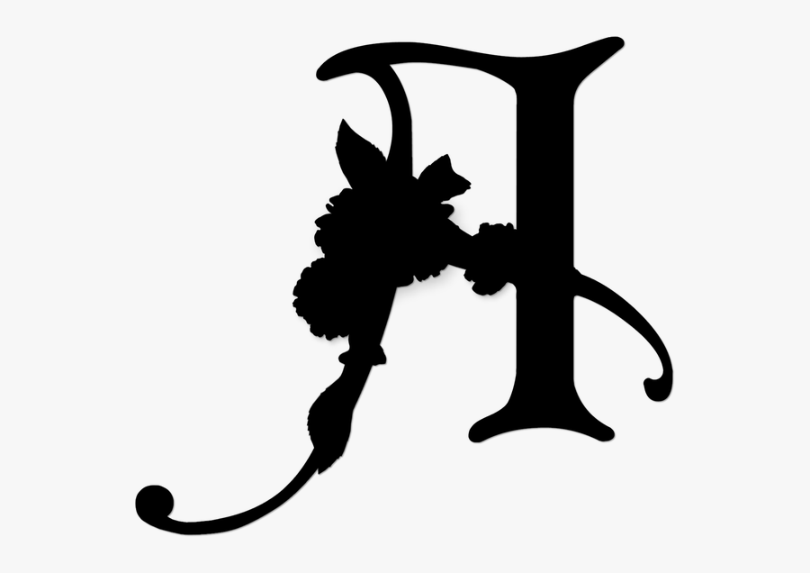 Letter Alphabet Black Transparent - Letter Flower In Clipart, Transparent Clipart