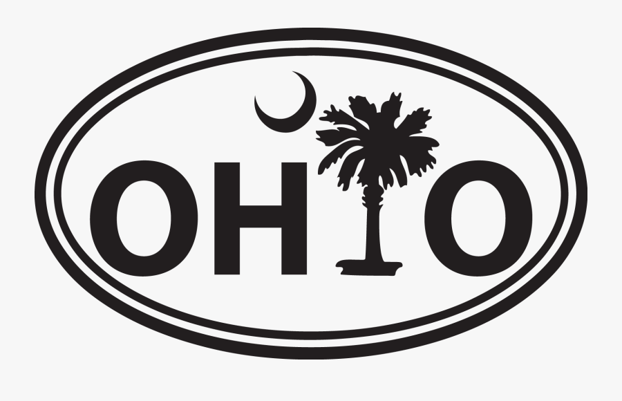 Palmetto Tree Art - Ohio Sticker With Palmetto Tree, Transparent Clipart