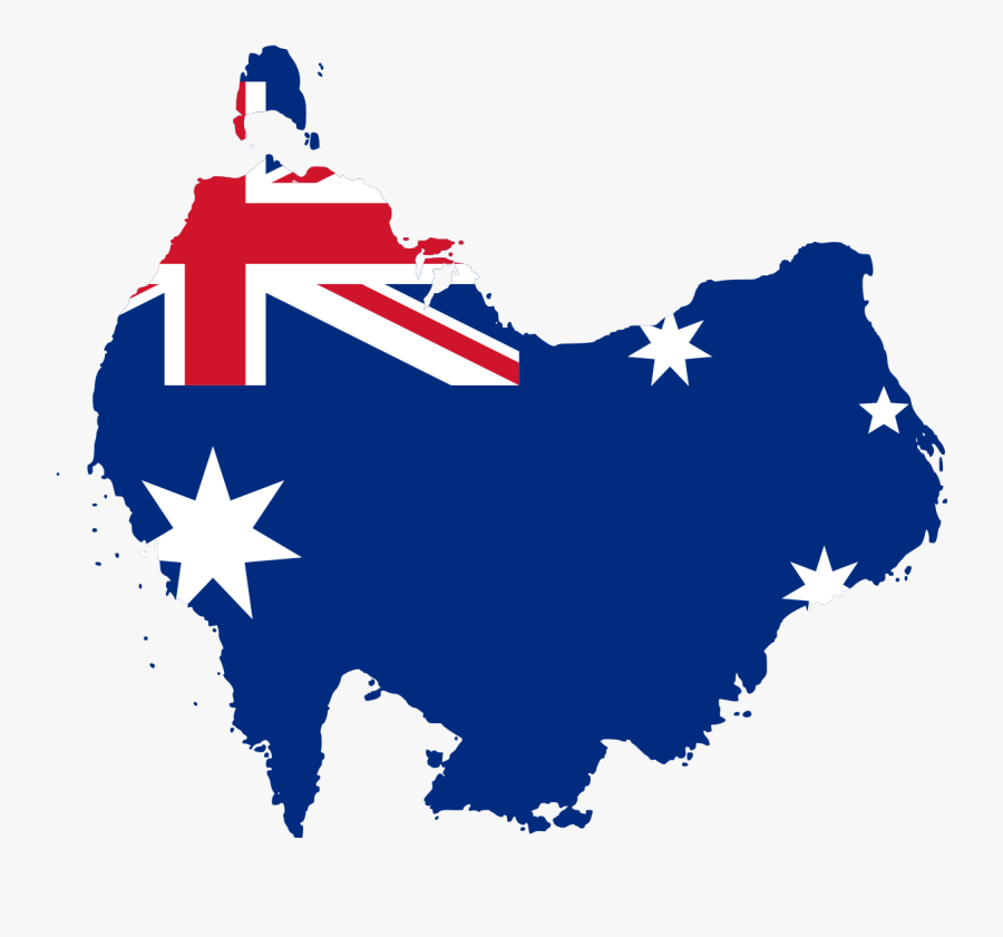 Upside-down Australia Flag Map - Study In Australia Png, Transparent Clipart