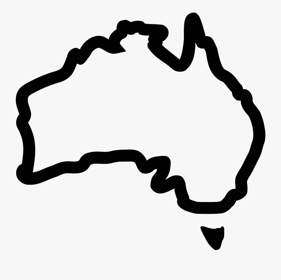 Png Royalty Free Australia Drawing Icon Clipart , Png - Transparent Outline Of Australia, Transparent Clipart