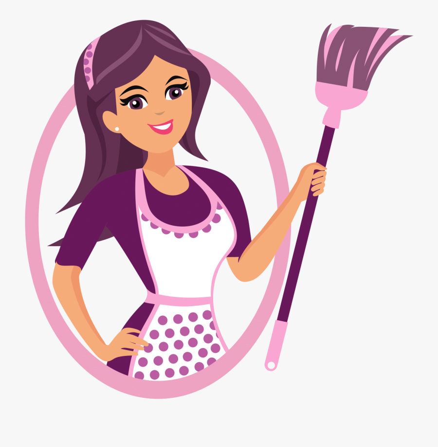 Lupe"s House Cleaning Logo - Cleaning Lady House Cleaning Logo, Transparent Clipart