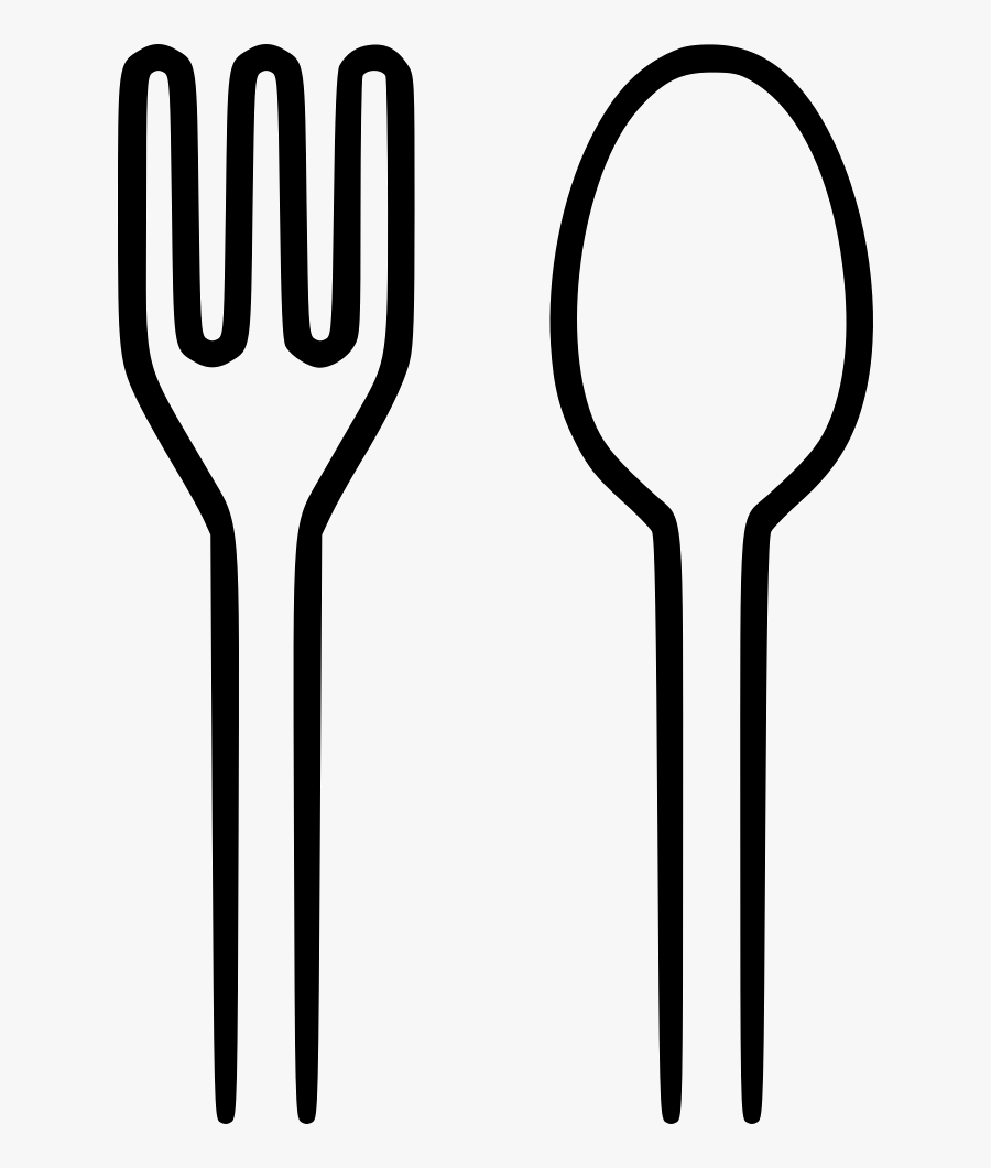 Spoon And Fork Clipart Black And White, Transparent Clipart