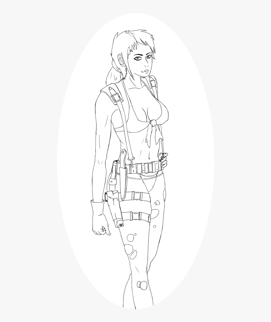 Quiet Lineart Black And White - Sketch, Transparent Clipart