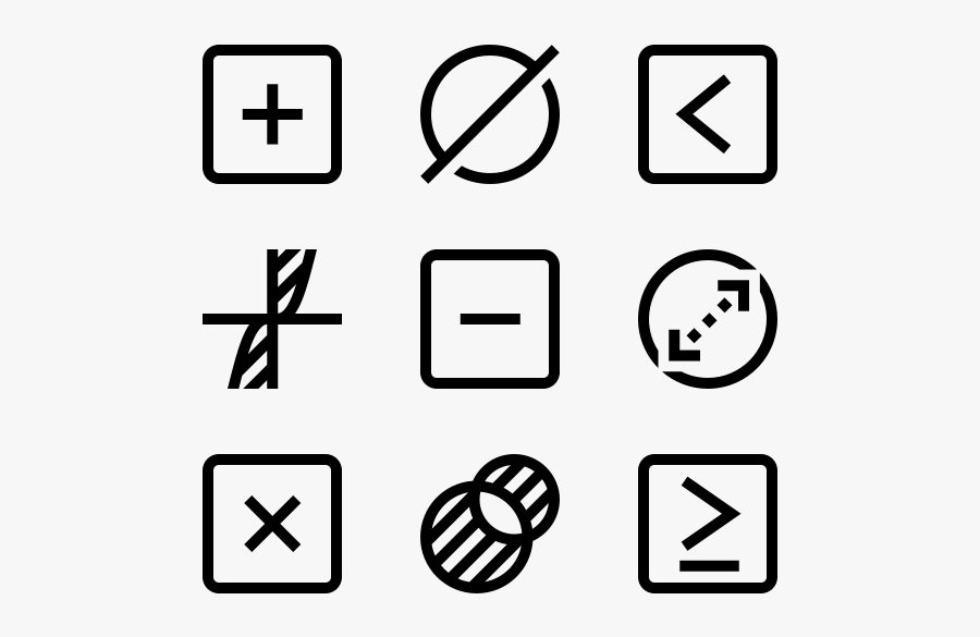 Maths - Commercial Icons, Transparent Clipart