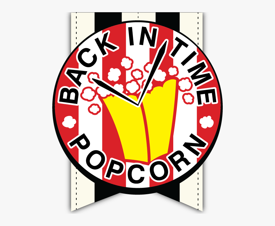 Back In Time Popcorn Logo - Clip Art, Transparent Clipart