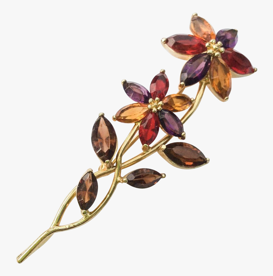 Monet Flower Glass Brooch Vintage Jewelry Spring Sale - Ruby, Transparent Clipart