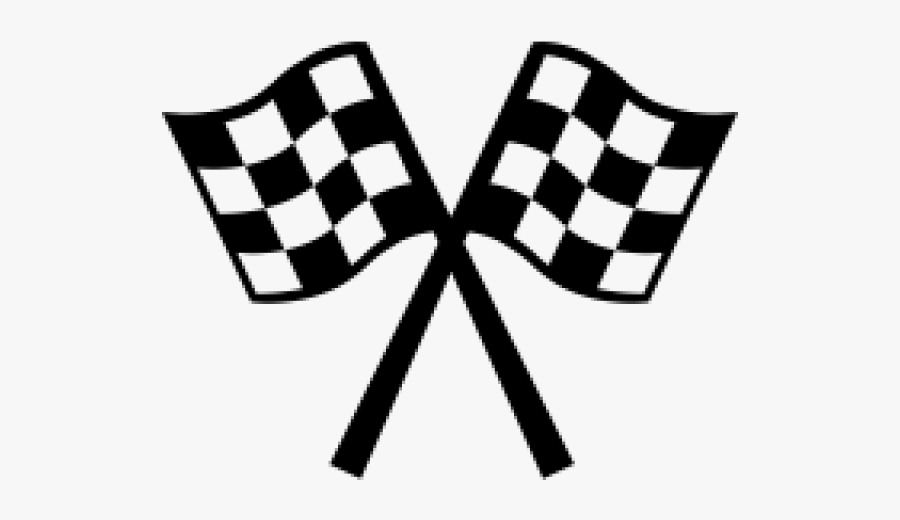 Racing Flags - Go Kart Racing Silhouette , Free Transparent Clipart